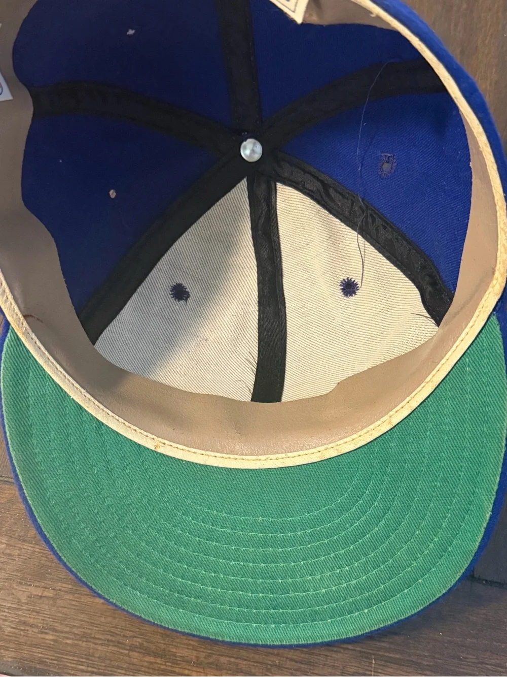 Vintage Los Angeles Dodgers New Era Pro Model Leather Dupont Visor Wool 7 3/8